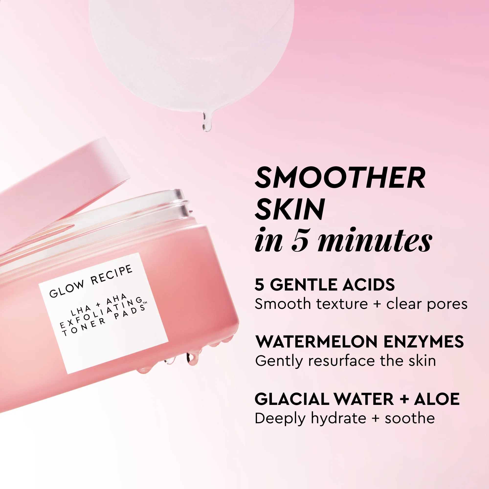 LHA + AHA Korean Watermelon Toner Pads - Image 5