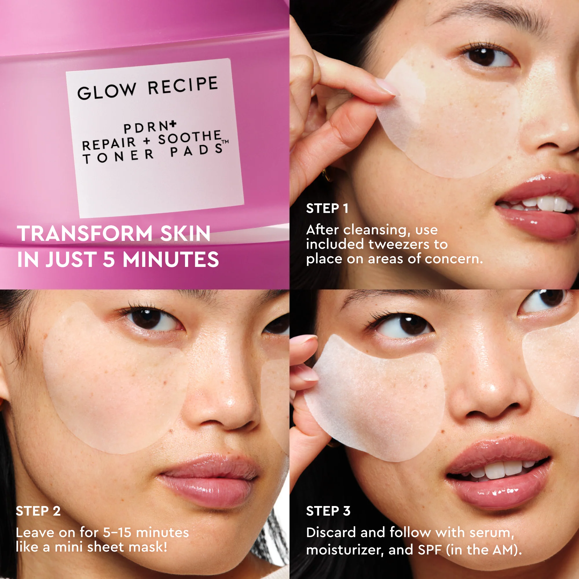 PDRN+ Repair + Soothe Korean Toner Pads - Image 8